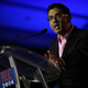 Dinesh D’Souza, a man who relished mocking teenage school-shooting victims on Feb. 20, 2018, speaks at the Republican Leadership Conference in 2014 (Justin Sullivan/Getty Images)